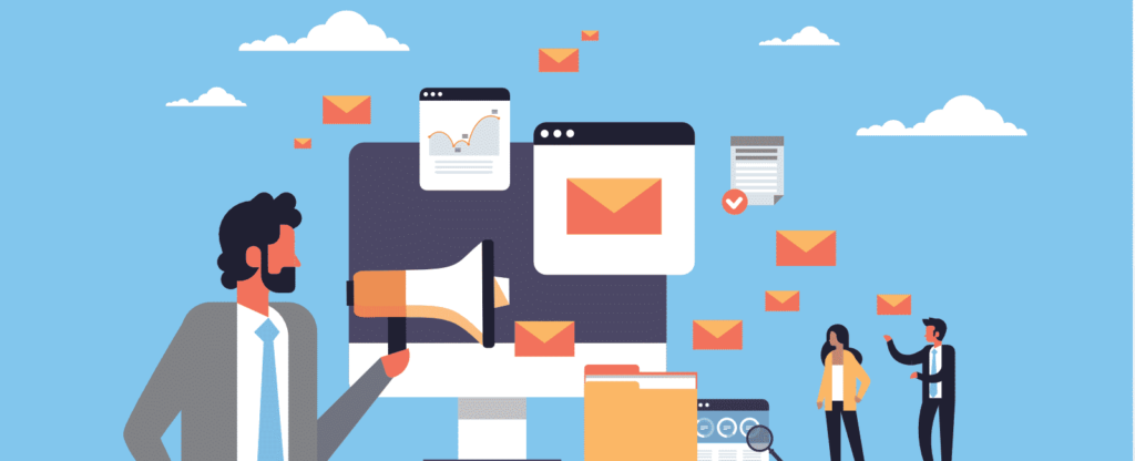 Bild von Mails die verschickt werden