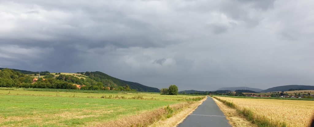 Unwetter beim Radfahren