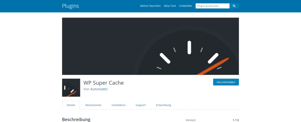 Plugin WP Super Cache