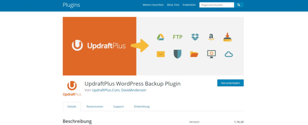 Plugin UpdraftPlus