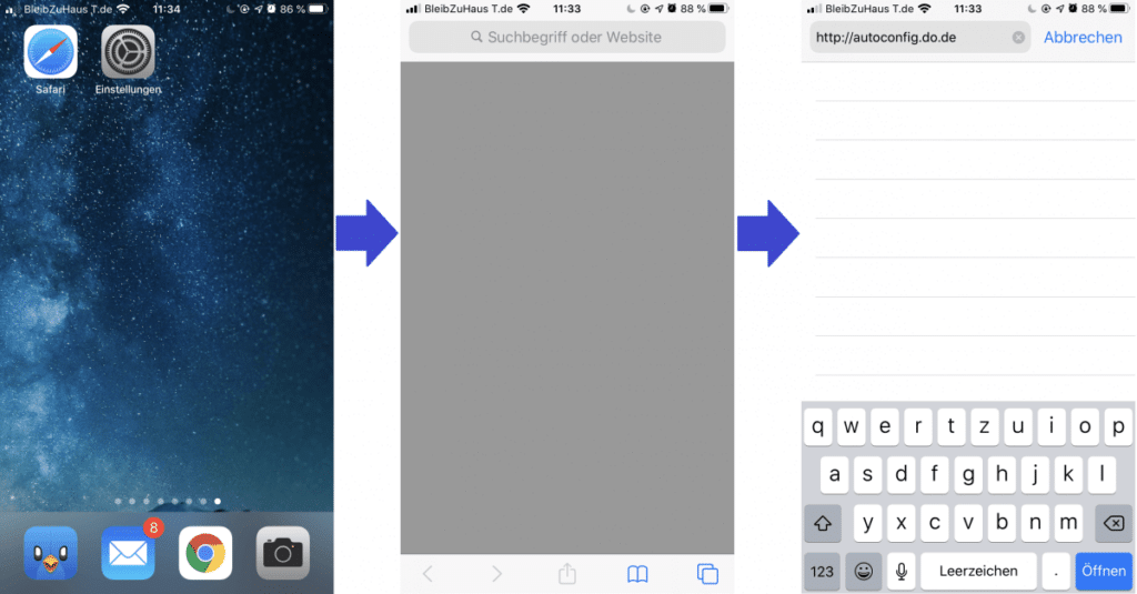 Automatische Einrichtung vom Apple Postfach