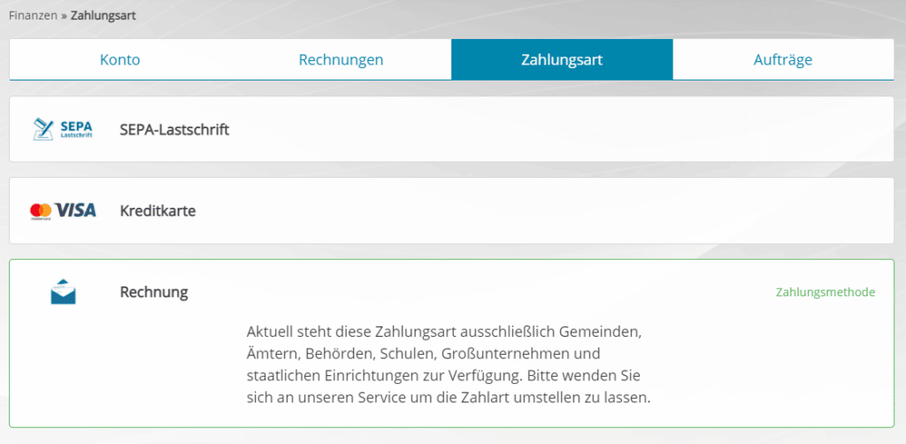 Zahlungsart