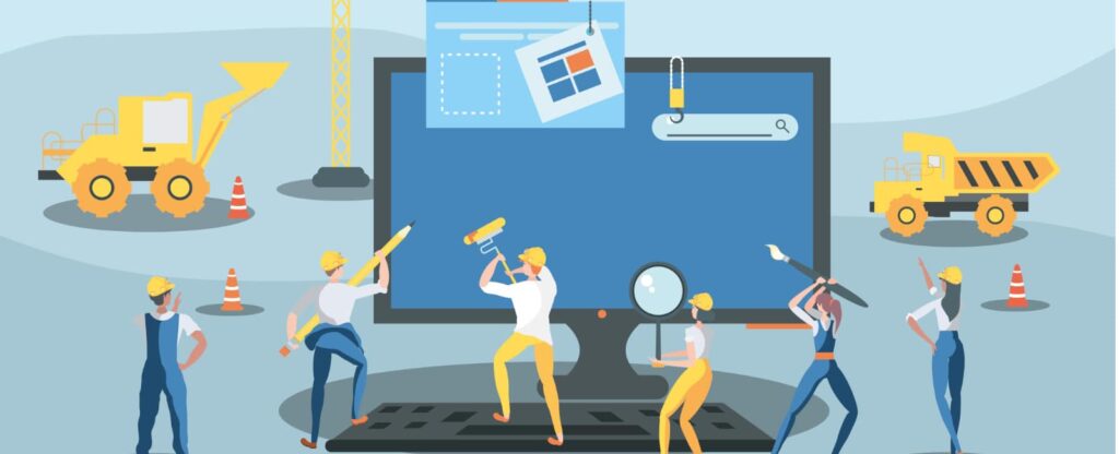 Baustelle above the fold