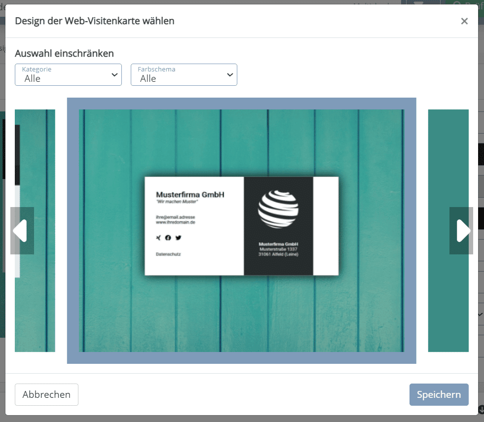 Web-Visitenkarte
