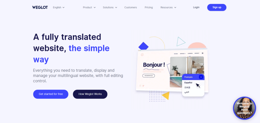 Weglot WP Plugin für Übersetzungen