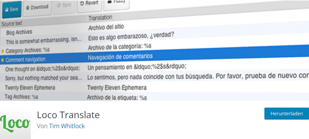 WP Plugin Loco Translate zur Übersetzung Deiner Website-Inhalte