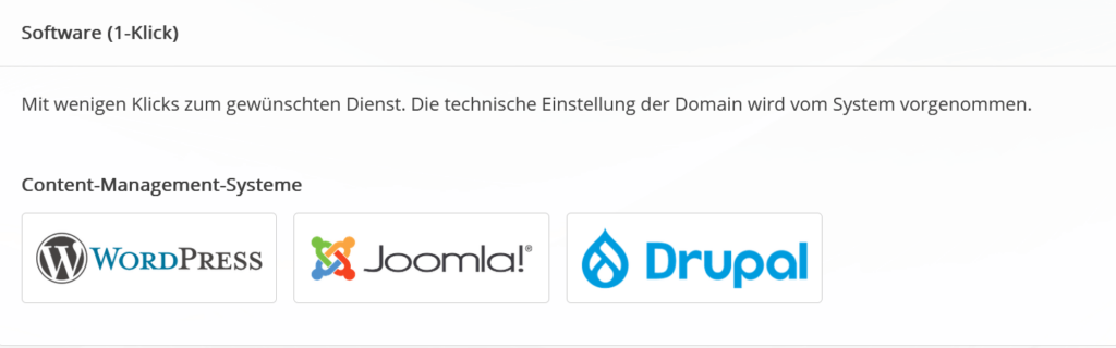 Content Management Systeme für Deine Domain