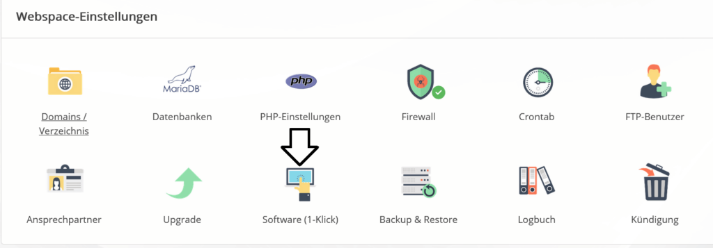 WordPress installieren per Software (1-Klick)