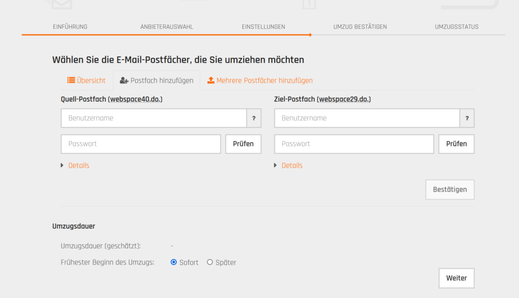 E-Mail-Postfach migrieren - So geht´s