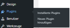 Navigiere zum Menüpunkt Plugins und wähle "Neues Plugin hinzufügen" aus.