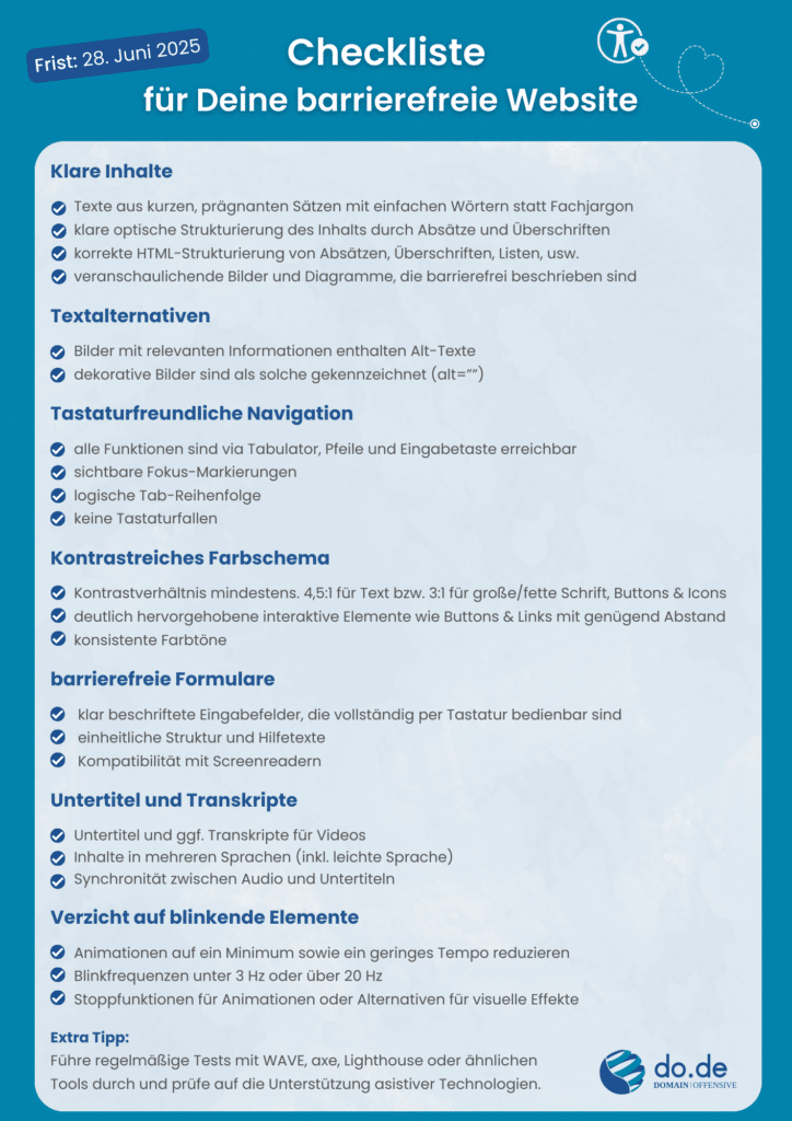 Barrierefreiheit-Checkliste