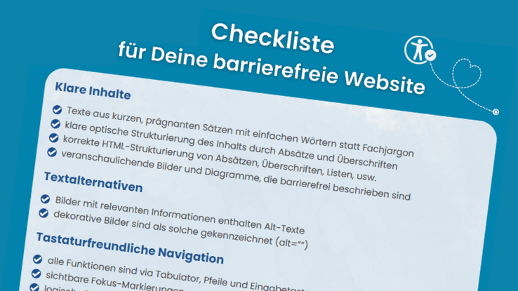 Checkliste zur Prüfung von Websites auf Barrierefreiheit