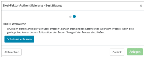 2FA-Bestätigung zum YubiKey einrichten