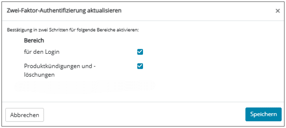 2FA aktualisieren